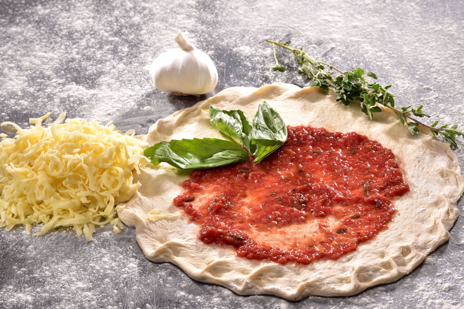 Margherita pizza base